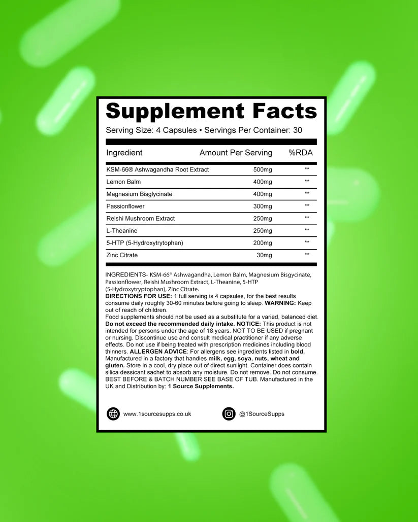 1 Source Supps - KNOCKOUT1 - Sleep & Recovery Aid