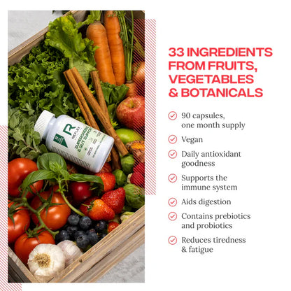 REFLEX NUTRITION SUPERGREENS & GUT SUPPORT (90 Caps)