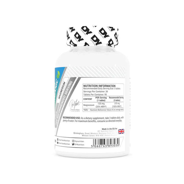 DY Nutrition - Magnesium Organic 90 Tablets