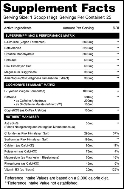 GASPARI NUTRITION SUPERPUMP MAX PREWORKOUT (25 Serv)