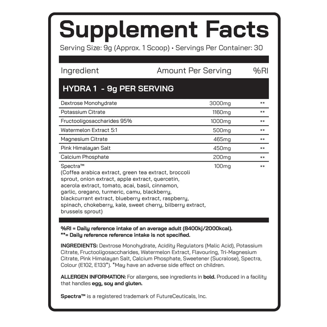 DNA Sports Hydra 1 - Hydration Powder