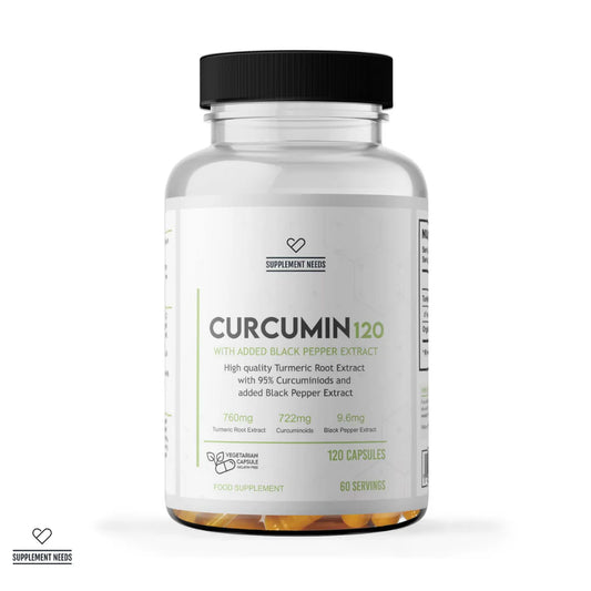 Supplement Needs Curcumin with Black Pepper Extract - 120 Capsules