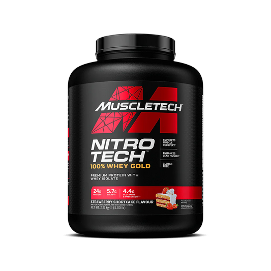 MUSCLETECH NITRO TECH 100% WHEY GOLD PREMIUM PROTEIN STRAWBERRY CHEESECAKE(2.27kg)