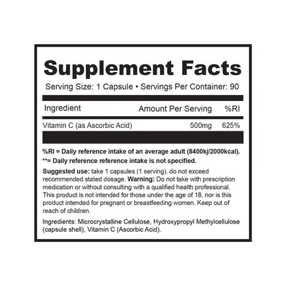 1 Source Supps - Vitamin C-90 Capsules
